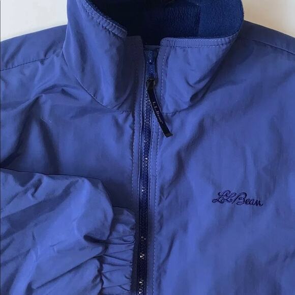 L.L. Bean Three-Season Jacket Navy Blue Zip Front - Picture 3 of 8